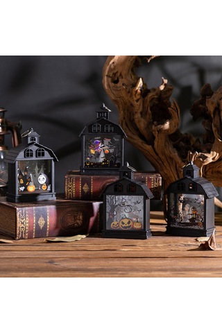 Youtek Korku Atmosferi Yaratan Geri Stili Cadı, Kemer, Örümcek, Skelleton Dekoratif Led Lamba - Halloween Partisi Aksesuarı Diğer