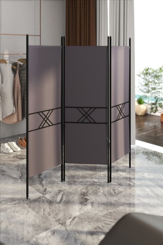 Retodesign 3 Kanatlı Paravan 1443 Siyah