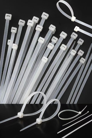 Kablo Bağı 100 Adet Cırt Kelepçe-nylon66 4.8 X 430mm- Beyaz