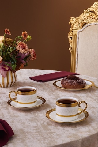 Karaca Royal Bone Charlotte 2 Kişilik Çay Fincan Takımı