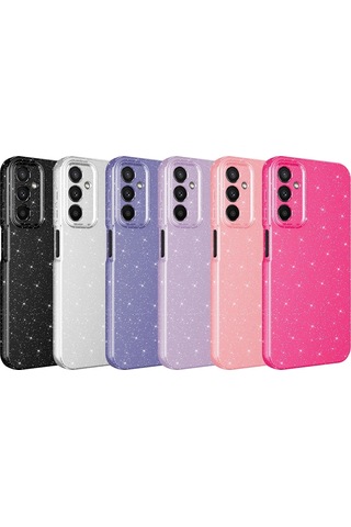 Galaxy Uyumlu A24 Kılıf Kamera Korumalı Simli Lüks Zore Koton Kapak