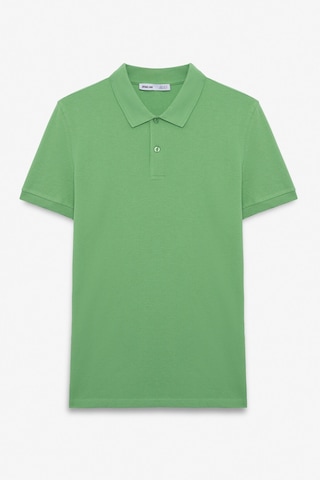 Grimelange Flexore Erkek %100 Pamuk Kısa Kollu Regular Fit Yeşil Polo Yaka T-shirt Yeşil
