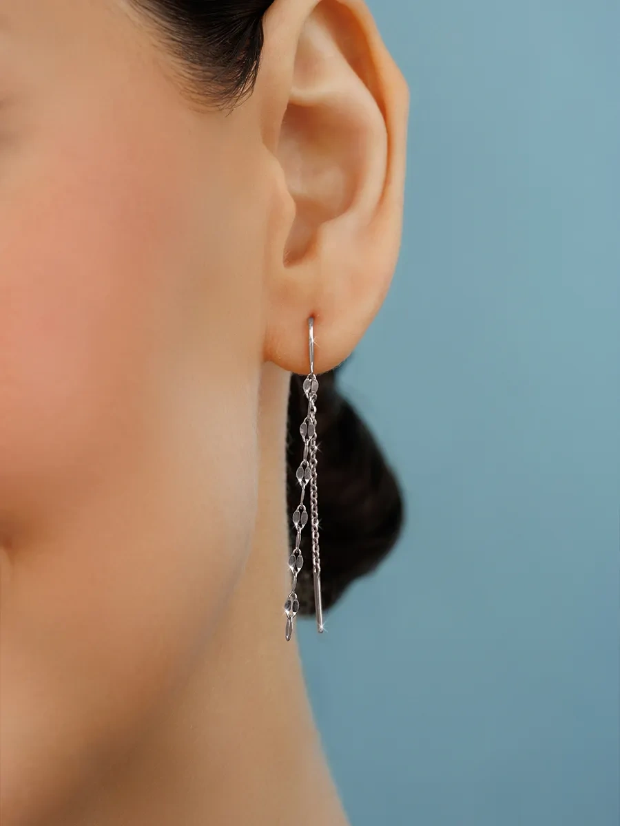 Veronika Jewelry Factory Uzun Zincirli Gümüş 925 Küpeler 439431929 Diğer