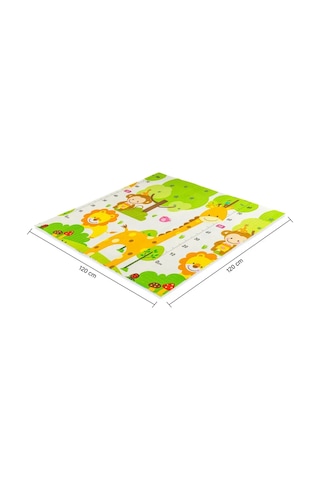 Cute My Friends Katlanabilir Çift Taraflı Oyun Halısı Matı Yeni Ölçü 120x120x1 Cm Taşıma Çantalı