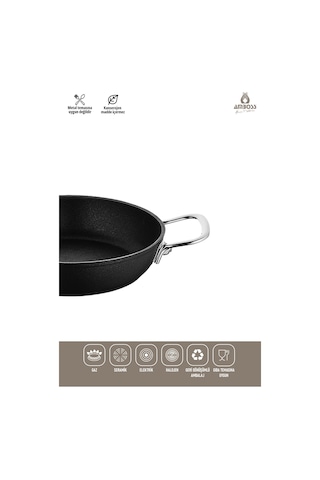 Dark Yanmaz Yapışmaz Titanyum Kaplama Sahan 18 Cm Siyah
