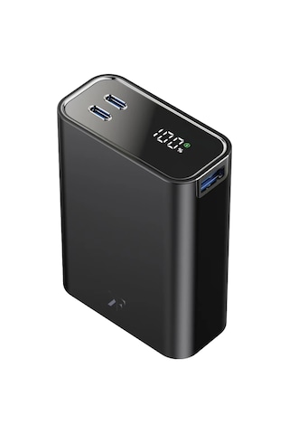 Büro Ev Ofis Cihazları İçin Siyah 3w-20w 20.000mah Göstergeli Typec Kablosuz Pd Şarjlı Powerbank