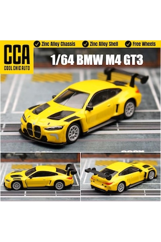 Cca Collectibles Series Bmw M4 Gt3 Sarı 1/64 Model Araba