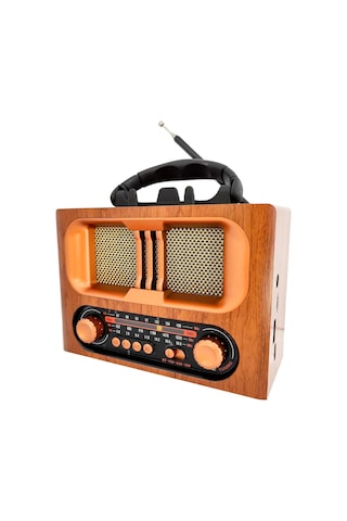 Cameron CM-1965BT Nostalji Şarjlı Pilli Bt/Usb/Sd/Aux/Fm Telefon Standlı Portatif Radyo