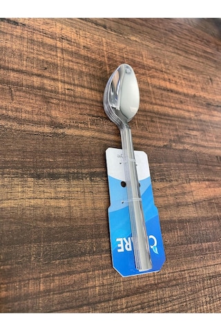 Enashop Paslanmaz Çelik Tatlı Kaşığı Seti 6 Adet Klasik Düz Model Inox
