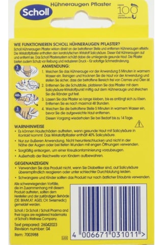 Scholl Nasır Sökücü Flaster