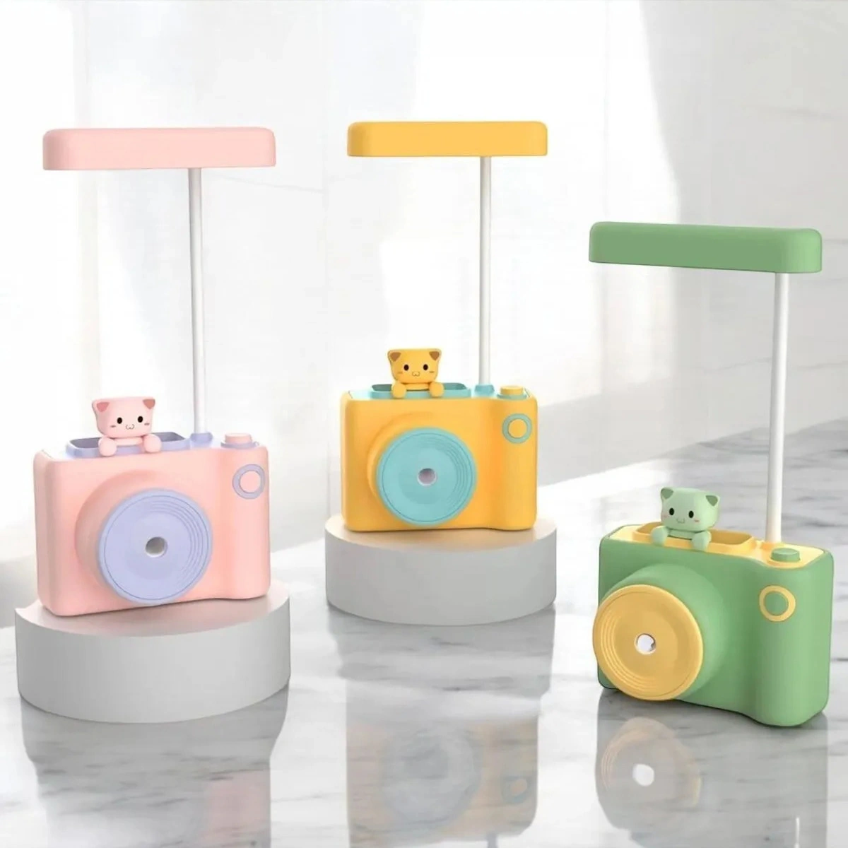 Turuncu Kamera Şeklinde Kalemtıraşlı Usb Masa Üstü Lamba - Şık Ve Fonksiyonel Turuncu