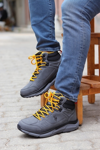U.s. Polo Assn. Ry Waterproof Bağcıklı Outdoor Erkek Bot 867800000746 6 Gri Gri