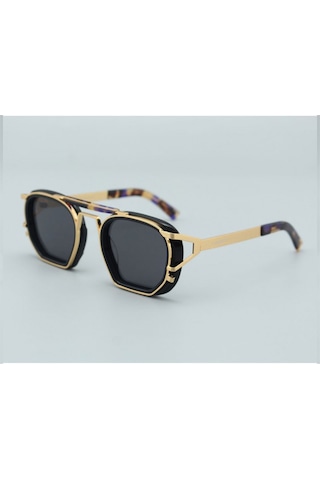 Leziff Montecarlo Unisex Güneş Gözlüğü Siyah - Gold 66993382