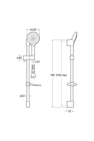 Roca Aurea 3 Fonksiyonlu Sürgülü Duş Takımı A5B247Cc0K