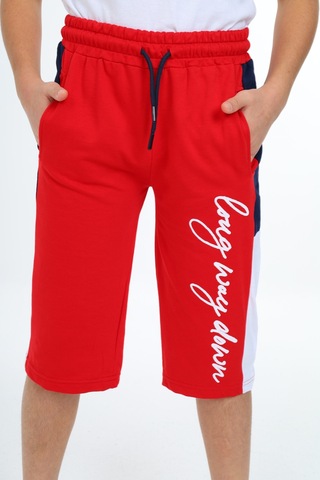 Erkek Çocuk Garni Detaylı Kapri Alt 12204 Kırmızı