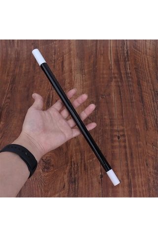 Sihirli Değnek 35 Cm Siyah Beyaz Plastik Sihirbaz Gösteri Çubuğu Parti Kostüm Oyuncak Aksesuar Seti 3+ Yaş