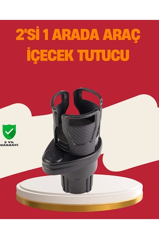 Otomobil Bardak Tutucu İkisi Bir Arada 360 Dönebilen Geniş Kapasiteli Çok Renkli