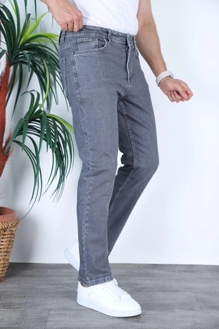 Blayn Jeans Erkek Regular Kalıp Likralı Esnek Kot Pantolon Gri