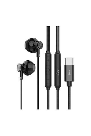 Juo Type-c Mikrofonlu Kablolu Kulak İçi Kulaklık Metal Dac Çip Destekli Enc Gürültü Engelleme Diğer