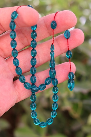 Su Mavisi Arpa Kesim Özel Sistem Ateş Kehribar Tesbih 201024760