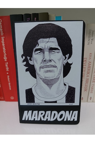 Tarihsiz Siyah Ajanda / Defter - Maradona Kapaklı