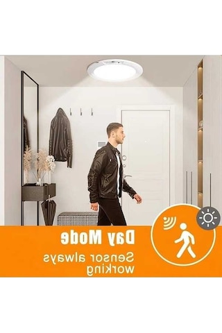 Fastbuy Uzaktan Kumandalı Hareket Sensörlü Tavan Lambası - 5 Parlaklık Seçeneği Ve 3 Renk