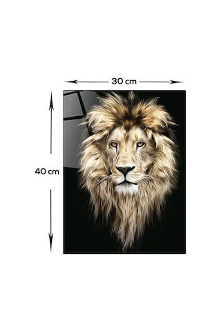 Decorita Hayvanlar | Cam Tablo | Aslan