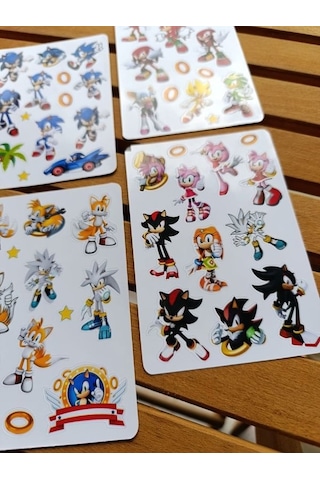 Kirpi Sonic Sticker Etiket Seti 4 Sayfa A6 Boy