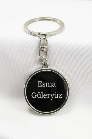 Kişiye Özel Anneler Günü Yuvarlak Metal Anahtarlık / Oğlunun Bir
