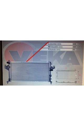 Opel Corsa C 1.3 Cdti 00-06 Su Radyatörü Veka 16-3234 1300259 521468088