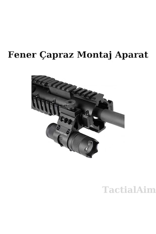 Tacticalaim 22mm Pikatini Ray Uyumlu Fener Montaj Aparatı - Çapra Siyah