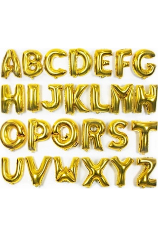 Folyo Harf Balon Gold Renk 40 İnc 100 Cm Helyum Uyumlu Y