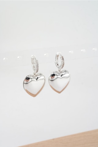 Byzeynaaksesuar Kadın Vip Seri Kalp Figürlü Küpe Çok Renkli