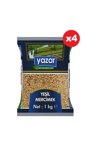 Yazar Yeşil Mercimek 4 x 1 KG