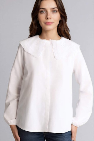 Defacto Regular Fıt Poplin Uzun Kollu Tunik H0281ax26spwt32 Beyaz-wt32