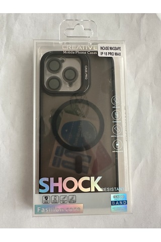 İphone 15 Pro Max Kılıfı, Kaliteli Kamera Lens Koruyucu Dahil, Magsafe Uyumlu Darbe Dayanaklı, 3 Renk Siyah