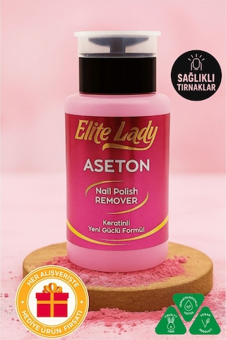 Pompalı Aseton Keratinli Ekstra Güçlü Oje Çıkarıcı Tırnak Uzamasına Yardımcı Besleyici Aseton 200 Ml