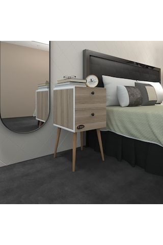 Kenzlife Komodin Hanami Crd 74 39 39 Komidin Ahşap Ayaklı Kitaplık Ayakkabılık Kapaklı Arkalıklı Beyaz