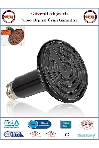 Şavk Seramik Isıtıcı Ampul - Kümes Hayvanları İçin İnfrared Kızılötesi Isıtıcılı Lamba - 100 Watt