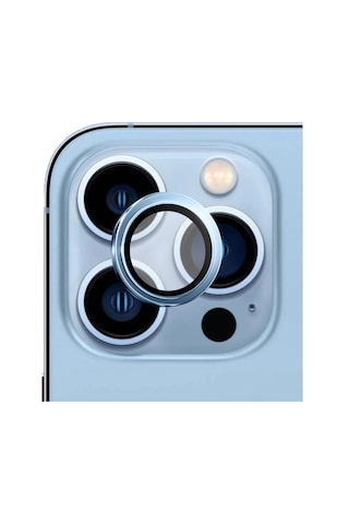 Safeus Safir Temperli Kamera Lens Koruyucu Apple Uyumlu iPhone 13 Pro Max Ve İle Sierra Mavi