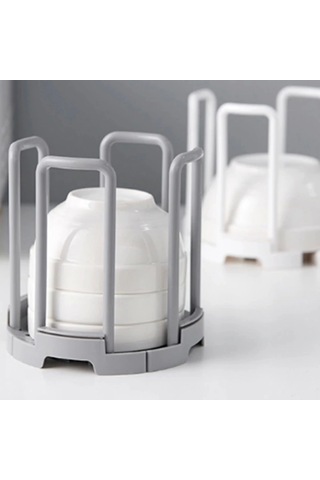 Tabak Bardak Kase Standı Bulaşık Kurutma Tutucu Mutfak Düzenleyici Organizatör 4172 Çok Renkli