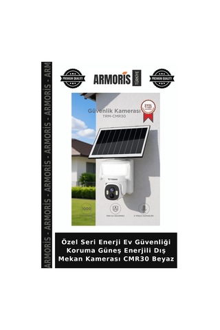 Özel Seri Enerji Ev Güvenliği Koruma Güneş Enerjili Dış Mekan Kamerası Cmr30 Beyaz
