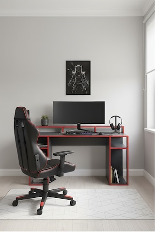 Arena Oyuncu Masası Rgb Işıklı Ledli Uzaktan Kumandalı Siyah