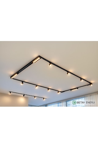 Zmr Mercekli Lineer Ray Spot 10w 900lm Siyah Kasa Lineer Led Ray Aydınlatma Gün Işığı