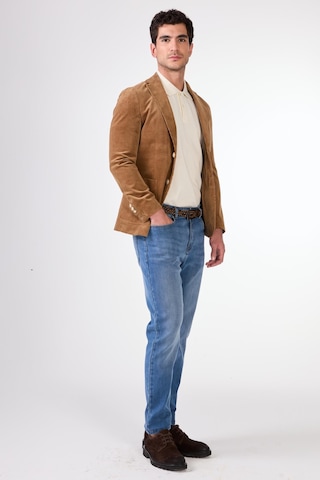 Dufy Bej Erkek Ceket - Slim Fit Bej
