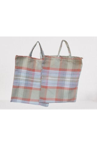 PAZAR ÇANTA 2 Adet Döşemelik Model Kumaş 30 kg Taşıma Kapasite Kahve yollu Kutuda sevk  El Yapım