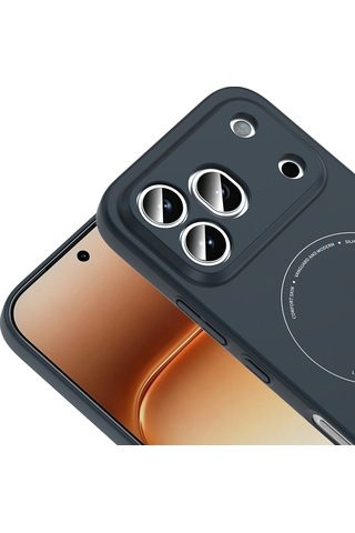 Honor 600 Pro 5g Kılıf M-safe Şarj Özellikli Kamera Korumalı Sert Pc Elio Kapak Lacivert