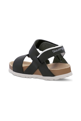 Slazenger KERMIT Çocuk Cırt Cırtlı Siyah Sandalet