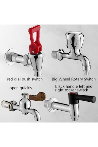 Dancemonkey Cbtx Yalıtım Kovası Musluk Aksesuarı Süt Çay Su Ağzı, Döner Anahtar Kısa 3 Nokta Çok Renkli