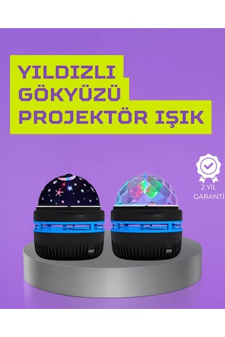 Usb Li Yıldız Projektör Lamba Döner Galaxy Işık Şovu, Çocuk Yetişkin Uyku Lambası